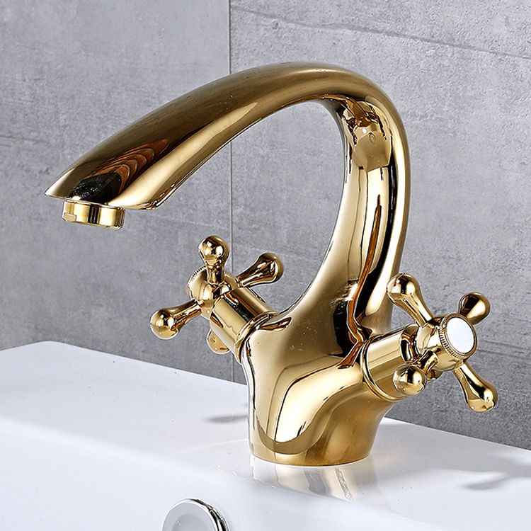 Avtoit | Bathroom Accessories Faucet Double Cross Handle Low Arc Industrial Sink Faucet