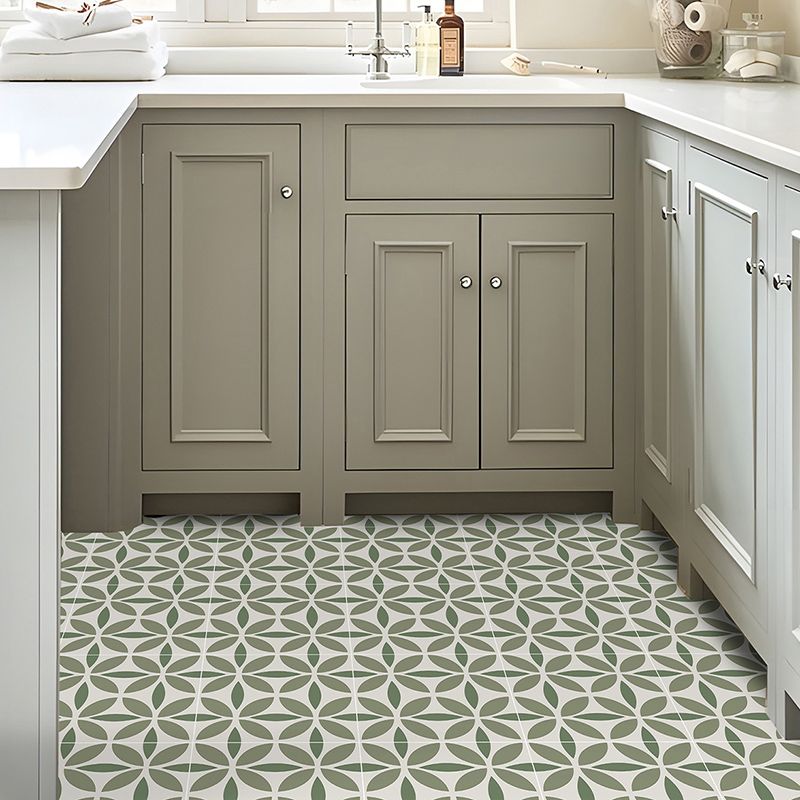 Avtoit | Indoor Vinyl Tiles Floral Pattern Peel and Stick Waterproof Square Vinyl Tile