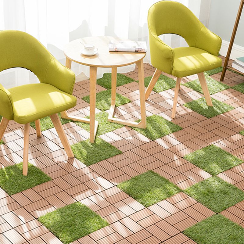 Avtoit | Composite Plank Tiles Striped Pattern Square Deck Flooring Outdoor Patio