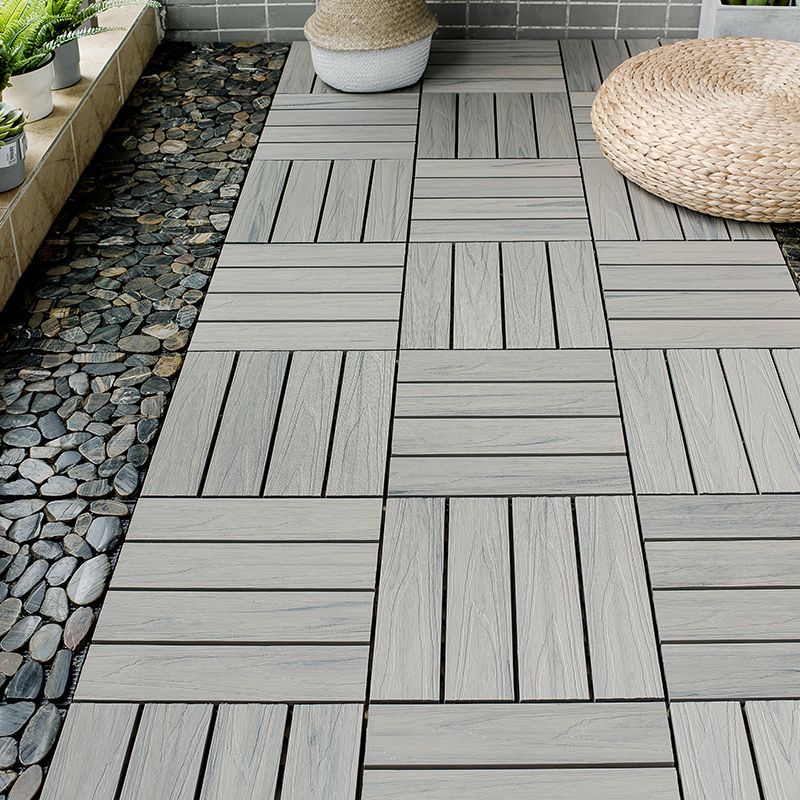 Avtoit | Square Patio Tiles Interlocking Striped Pattern Deck Board