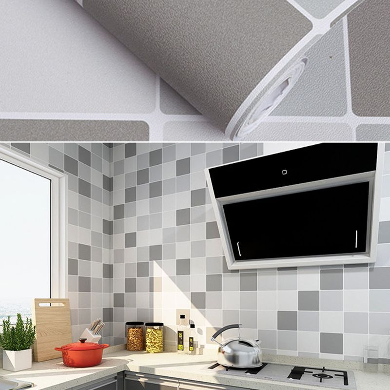 Avtoit | Modern Peel and Stick Tiles PVC Square Wallpaper for Kitchen and Bathroom Splashback