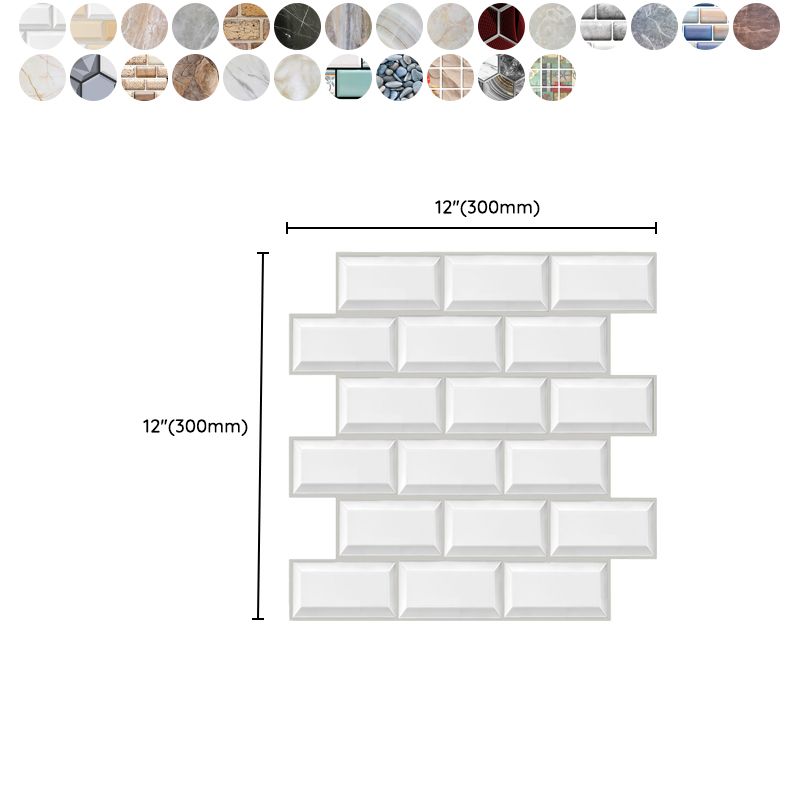 Avtoit | Plastic Peel-and-Stick Tiles Indoor Subway Tiles Wallpaper with waterproof
