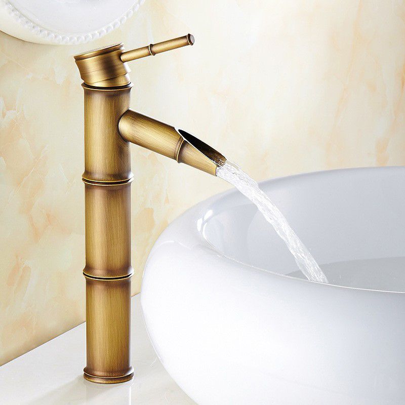 Avtoit | Farmhouse-style vessel sink bathroom faucet round brass faucet