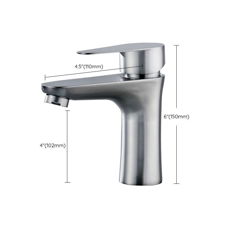 Avtoit | Contemporary Stainless Steel Sink Faucet Lever Handles Low Arc Sink Faucet