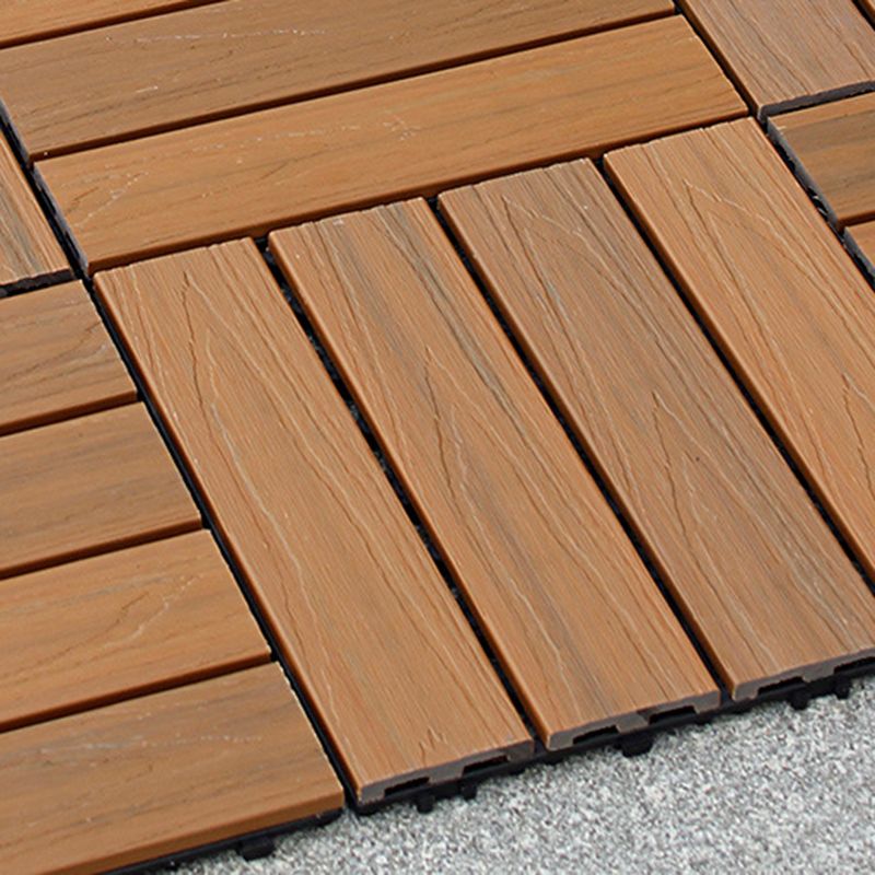 Avtoit | 12" X 12" 4-Slat Square PVC Floor Tiles With Interlocking Installation Floor Plates Tiles