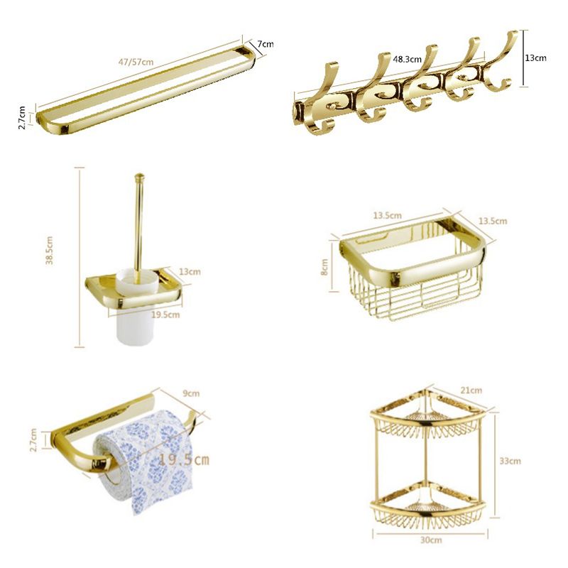 Avtoit | Chrome/Gold Bathroom Accessories Set Modern Metal Bathroom Hardware Set