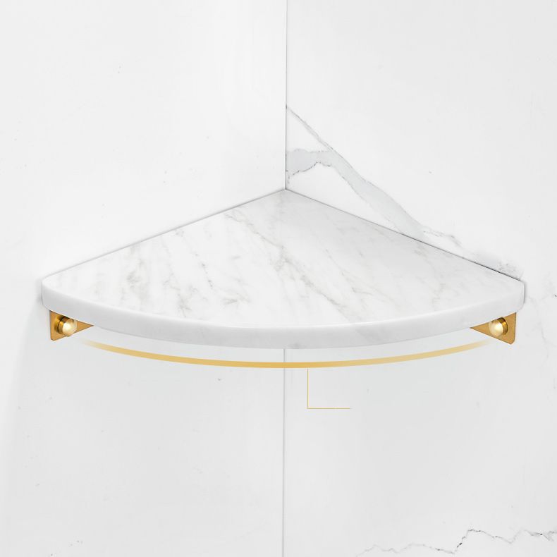 Avtoit | 2-piece Bathroom Hardware Set Metal and Marble Bathroom Shelf Set