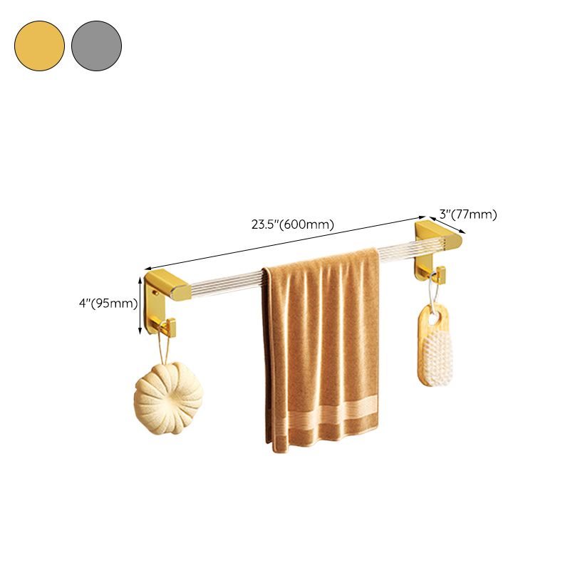Avtoit | Modern Bathroom Hardware Set Towel Rack Bathroom Shelf Gray/Gold Bathroom Hardware Set