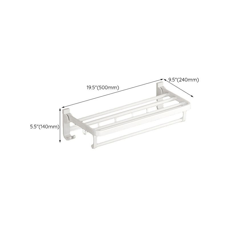 Avtoit | White Bathroom Accessory Set Contemporary Aluminum Bathroom Accessory Kit with Towel Holder