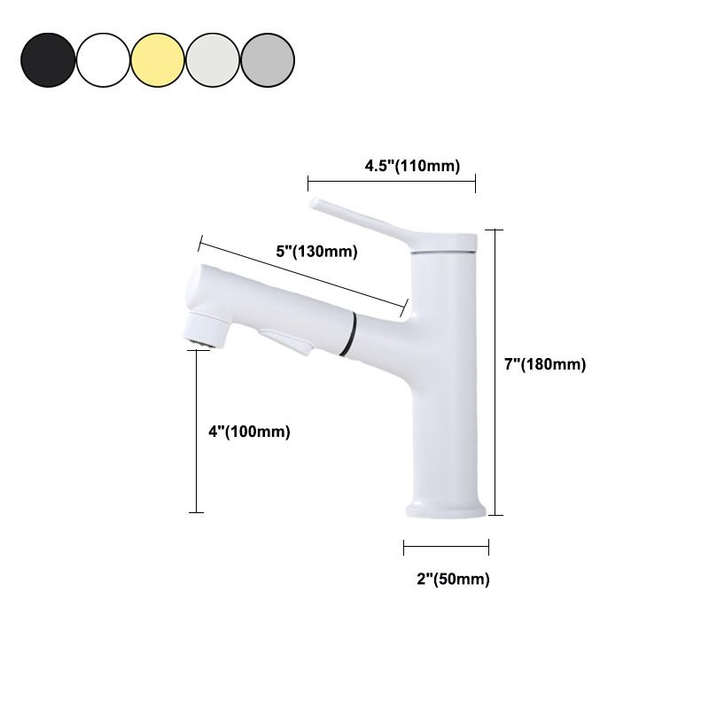 Avtoit | Contemporary Single Handle Faucet Retractable Sink Faucet with Lever Handle