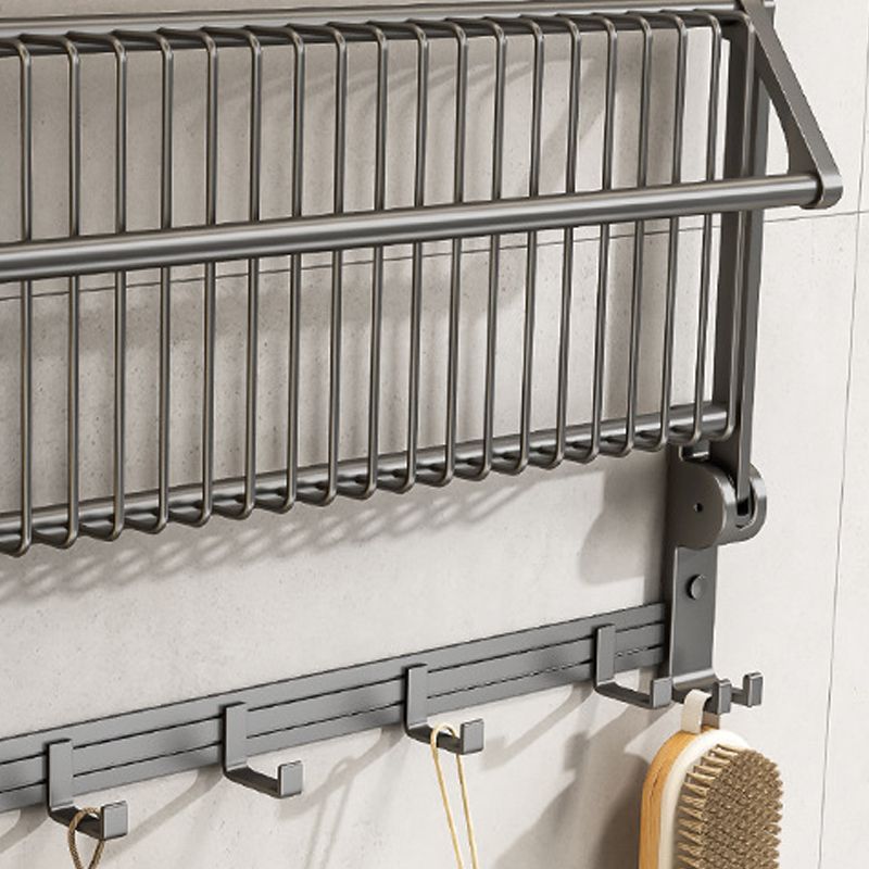 Avtoit | Gray bathroom accessories as a single piece or as a set with towel holder/bathroom shelf/robe hooks