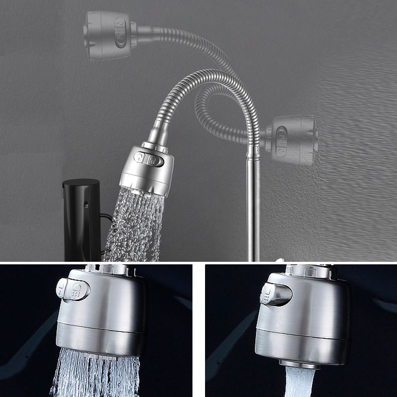 Avtoit | Modern Bridge Water Faucet 304 Stainless Steel Knob Handle Swivel Spout Wall Mounted Faucet