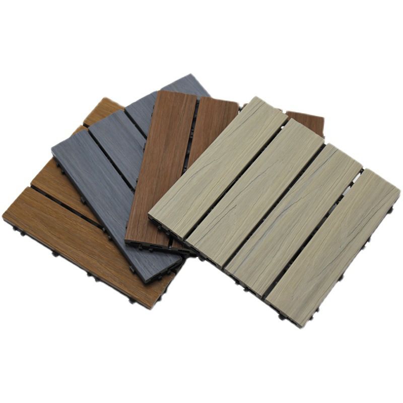 Avtoit | 12" X 12" 4-Slat Square PVC Floor Tiles Snap-Fit Installation Floor Tiles