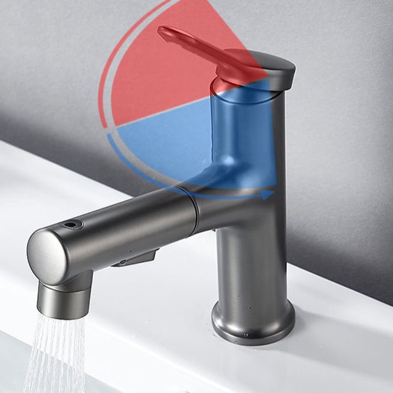 Avtoit | Pull-out simple bathroom sink tap 1 hole single lever faucet