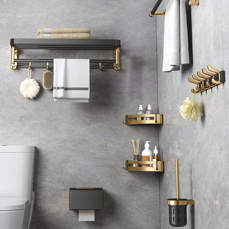 Avtoit | Contemporary Metal 6-piece Bathroom Accessory Set with Bathroom Shelf