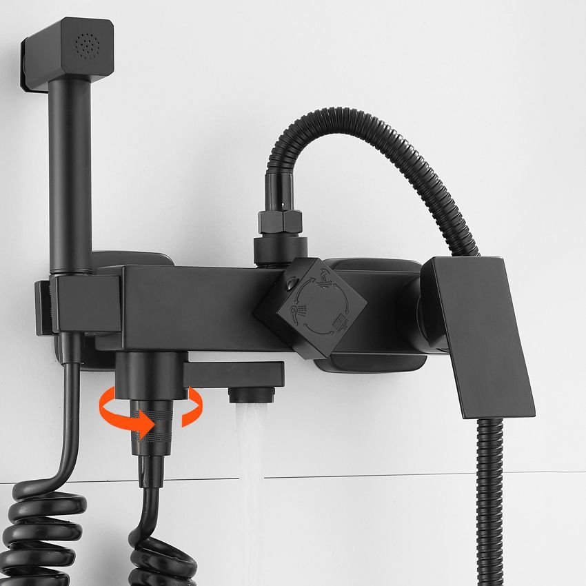 Avtoit | Black Wall-Mounted Shower Head Combo Modern Metal Shower System