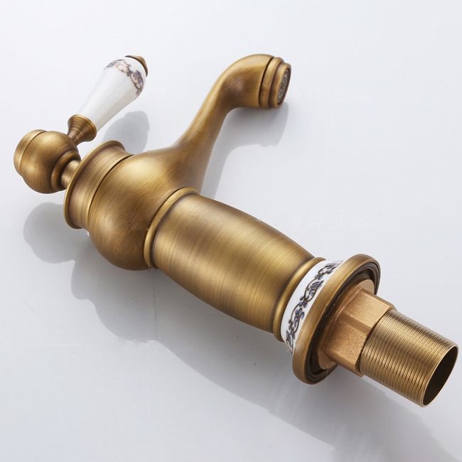 Avtoit | Low arch country vessel faucet single lever brass faucet for bathroom