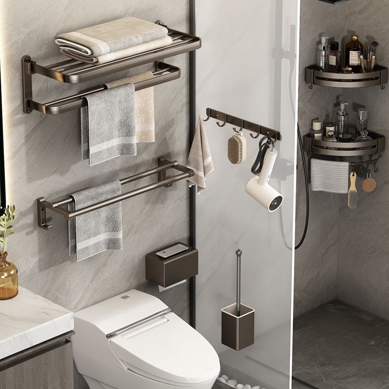 Avtoit | Contemporary bathroom accessory set 3-piece bath shelf with hooks