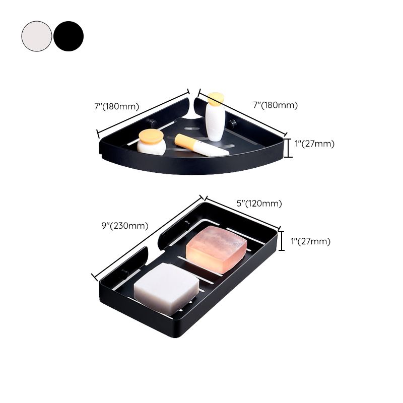 Avtoit | Silver/Black Bathroom Set Modern 1/2/3 Piece Anti-Rust Bathroom Shelf