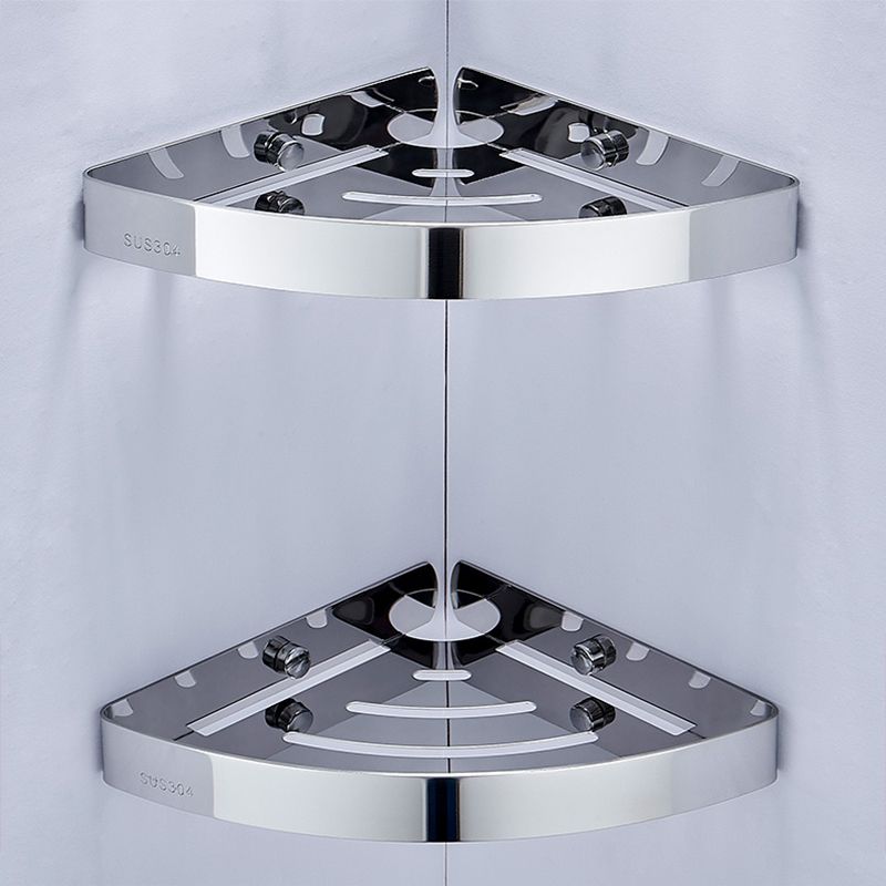 Avtoit | Silver/Black Bathroom Set Modern 1/2/3 Piece Anti-Rust Bathroom Shelf