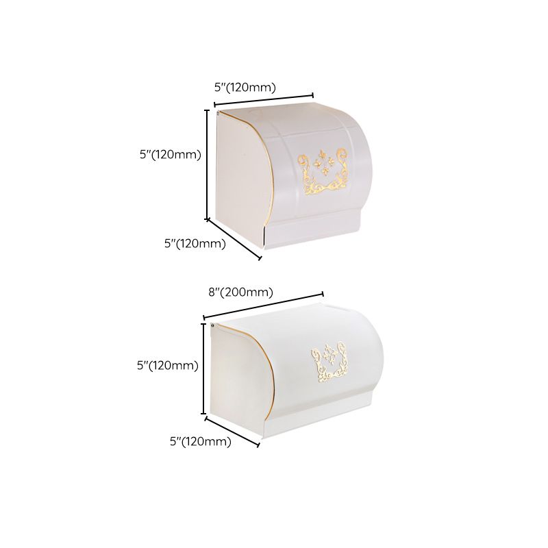 Avtoit | Vintage Bathroom Accessory Set Aluminum Paper Holder in White