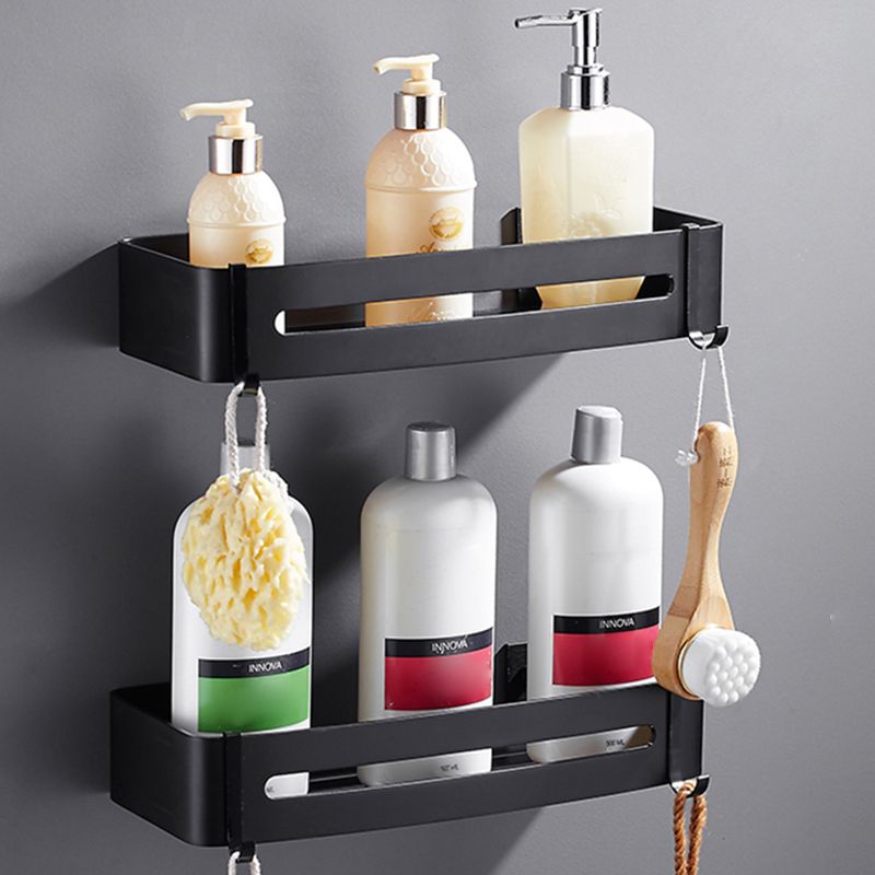 Avtoit | Matt Black Modern Bathroom Accessory Set, Set of 3, Bathroom Shelf