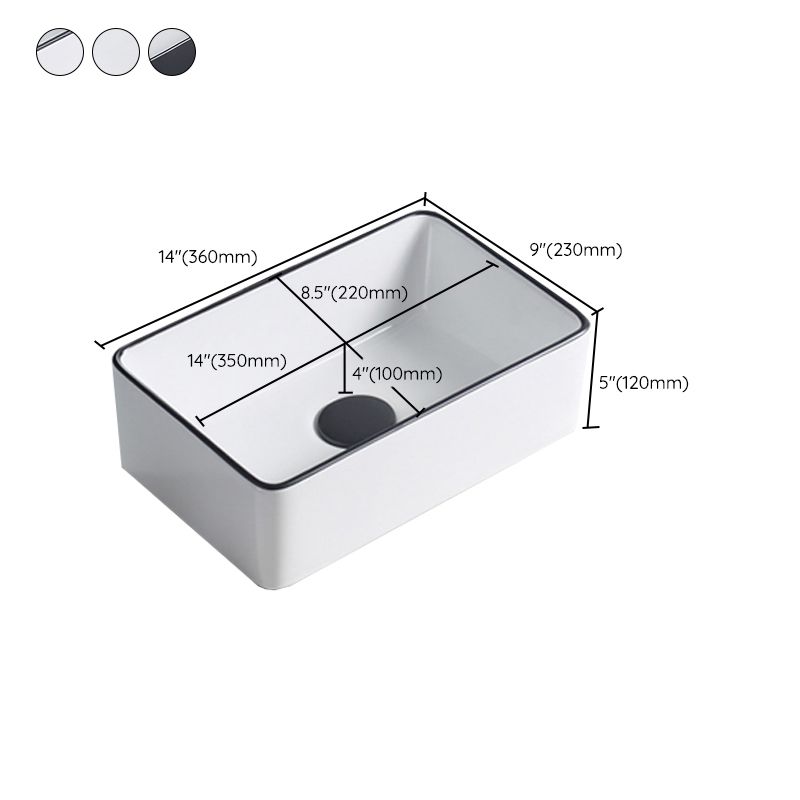 Avtoit | Modern porcelain floor washbasin Rectangular washbasin for the bathroom