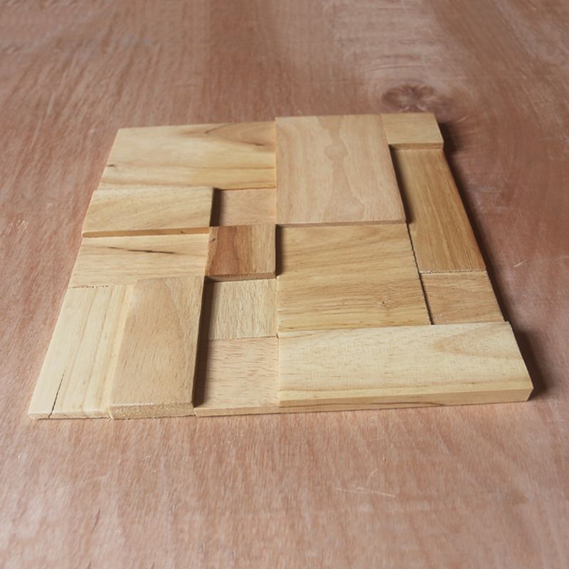 Avtoit | Mosaic Wood Wall Cladding Glue Living Room Modern Style Wood Plank