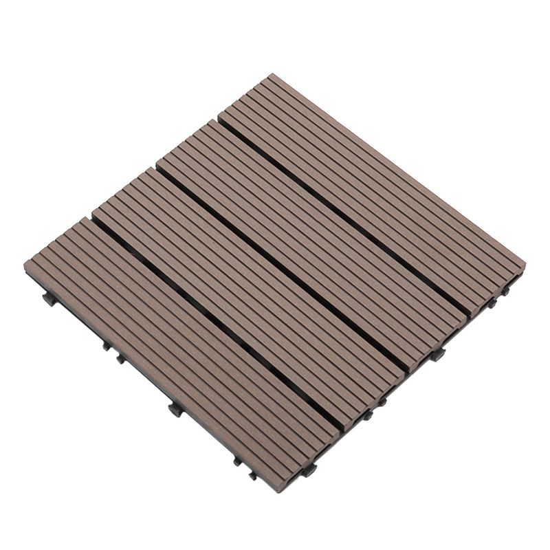 Avtoit | Composite Plank Tiles Striped Pattern Square Deck Flooring Outdoor Patio