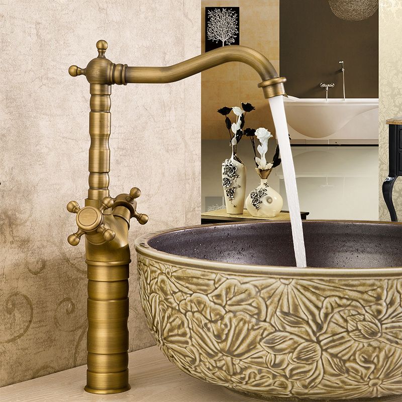 Avtoit | Industrial Widespread Bathroom Faucet Cross Handle Medium Sink Faucet
