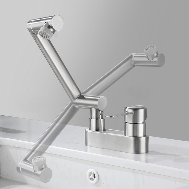 Avtoit | 2 holes sink faucet swivel stainless steel single handle central mounted faucet