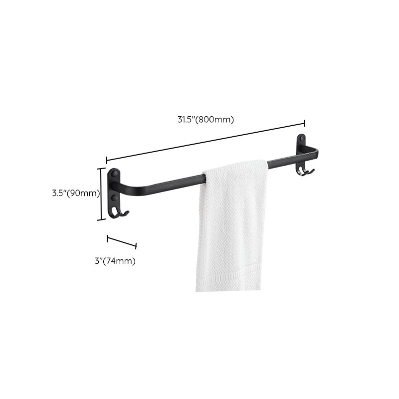 Avtoit | Modern black aluminum bathroom accessory set towel bar bathroom fittings