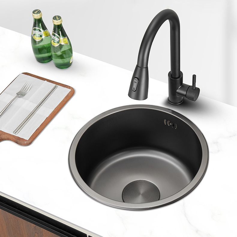 Avtoit | Kitchen Sink Round Single Bowl Color and Scratch Resistant Under-mounted Stainless Steel Kitchen Sink