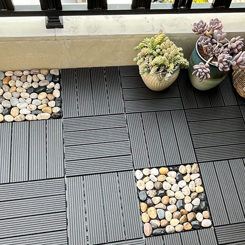 Avtoit | 12" X 12" Deck/Patio floor tiles 4-Slat Square for outdoor patio tiles