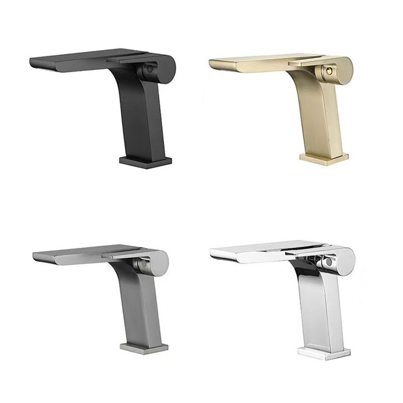 Avtoit | Modern vessel faucet brass lever waterfall spout sink faucet