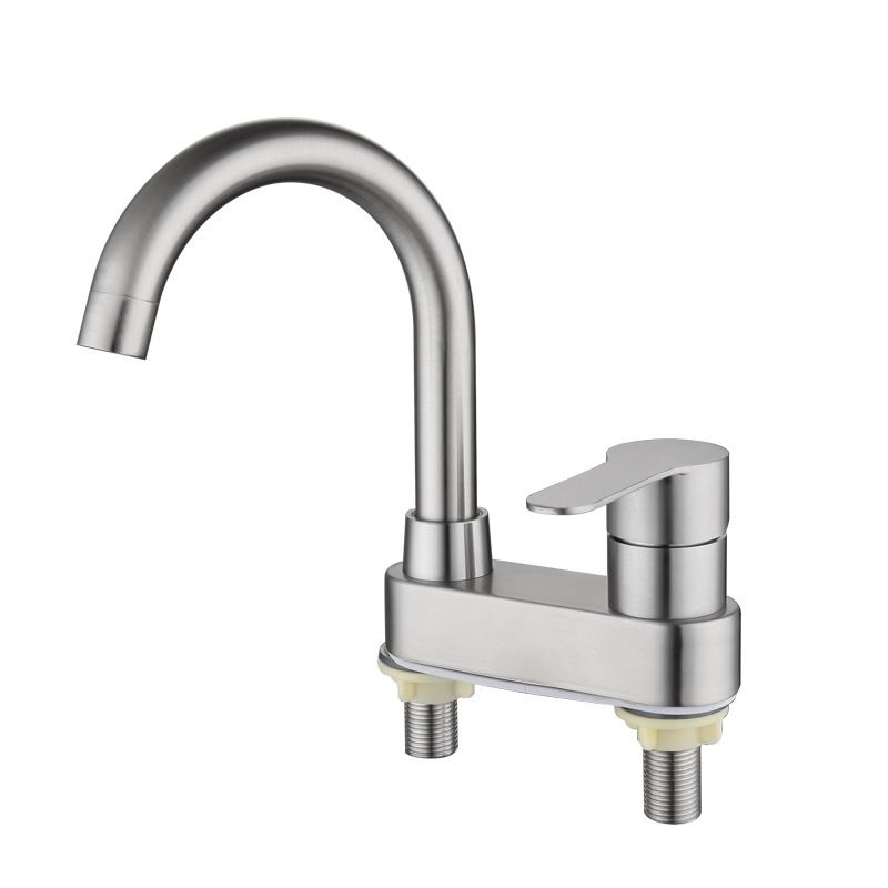 Avtoit | 304 stainless steel center faucet bathroom single handle hot and cold sink faucet