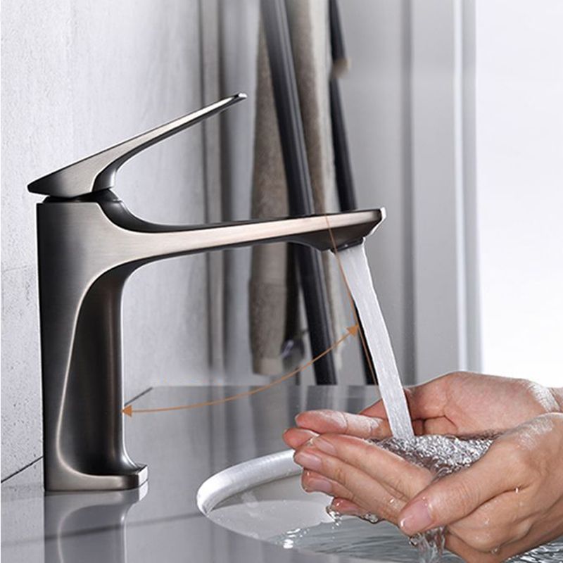 Avtoit | Modern Vessel Sink Faucet Copper Lever Handle Low Arc Vessel Faucet for the Bathroom