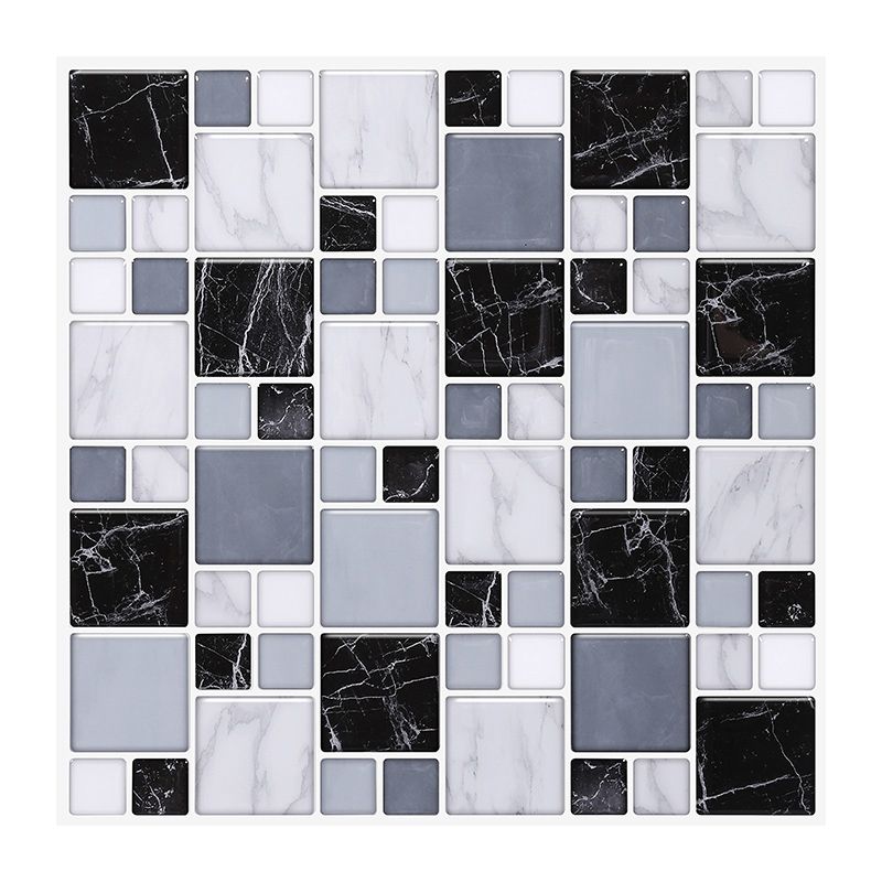 Avtoit | Pattern Matte Color Stone Peel and Stick Mosaic Tile Peel and Stick Tile Set of 2