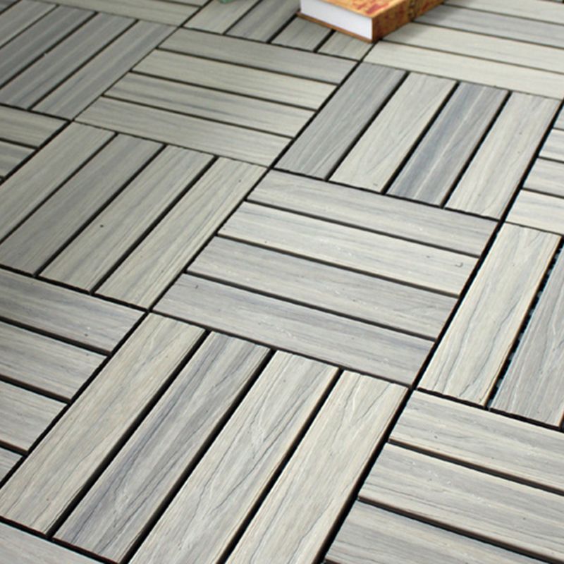 Avtoit | 12" X 12" 4-Slat Square PVC Floor Tiles Snap-Fit Installation Floor Tiles