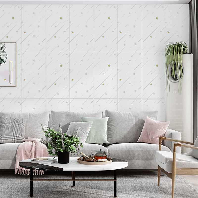 Avtoit | Contemporary Wall Ceiling Cartoon Print Peel and Stick Waterproof Wall Panel