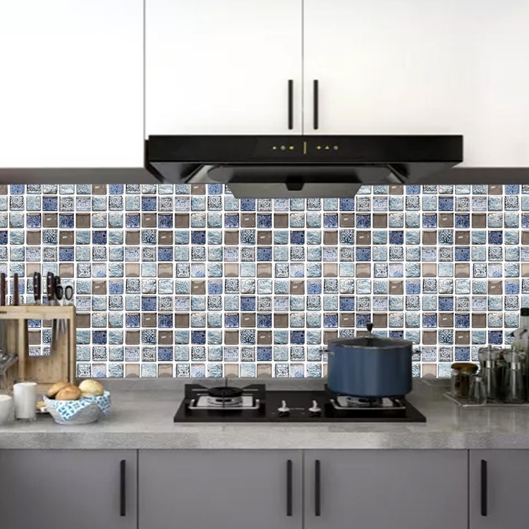 Avtoit | Plastic Peel & Stick Mosaic Tiles Mosaic Wallpaper with Square Shape