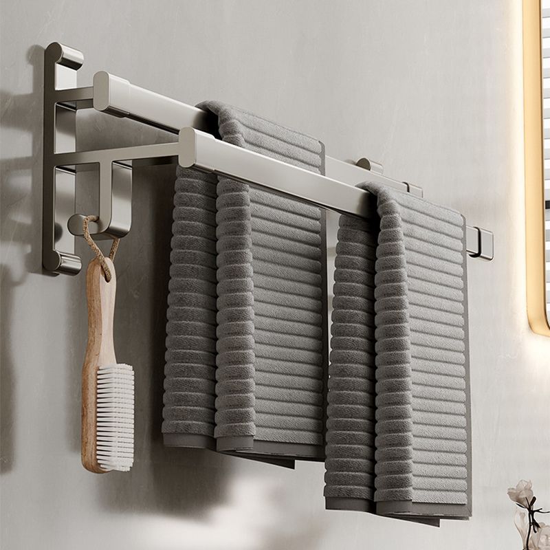 Avtoit | Gray Bathroom Accessory Set Contemporary Style Aluminum Towel Bar