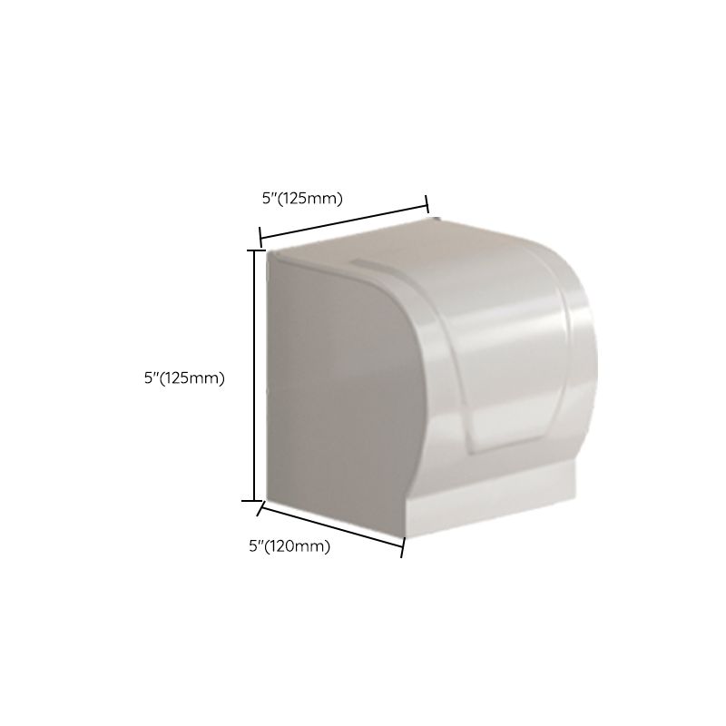 Avtoit | Contemporary Bathroom Hardware Set in White with Bath Shelf/Towel Holder/Paper Holder