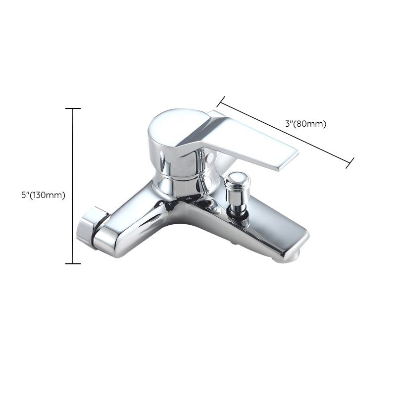 Avtoit | Modern Silver Faucet Copper with 1-Handle 2-Hole Bathroom Faucet