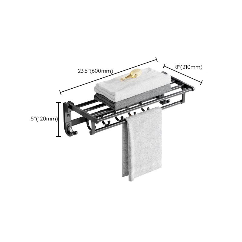 Avtoit | Modern Aluminum Bathroom Accessory Set Matte Black Bathroom Shelf/Towel Holder/Paper Holder