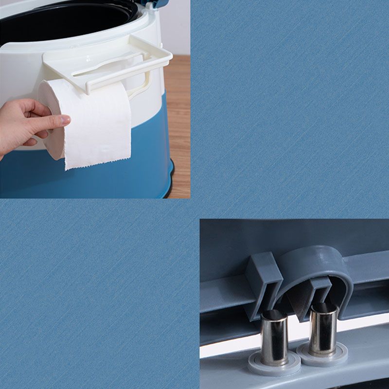 Avtoit | Modern Flush Toilet Plastic Round Floor Mounted Toilet Bowl for Bathroom