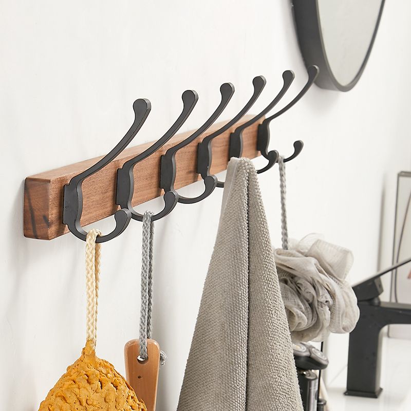 Avtoit | Solid Wood Bathroom Accessories Set Folding Metal Bathroom Accessories