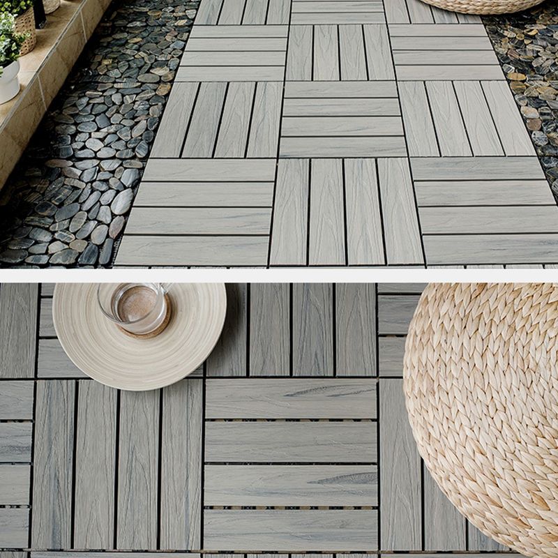 Avtoit | Square Patio Tiles Interlocking Striped Pattern Deck Board
