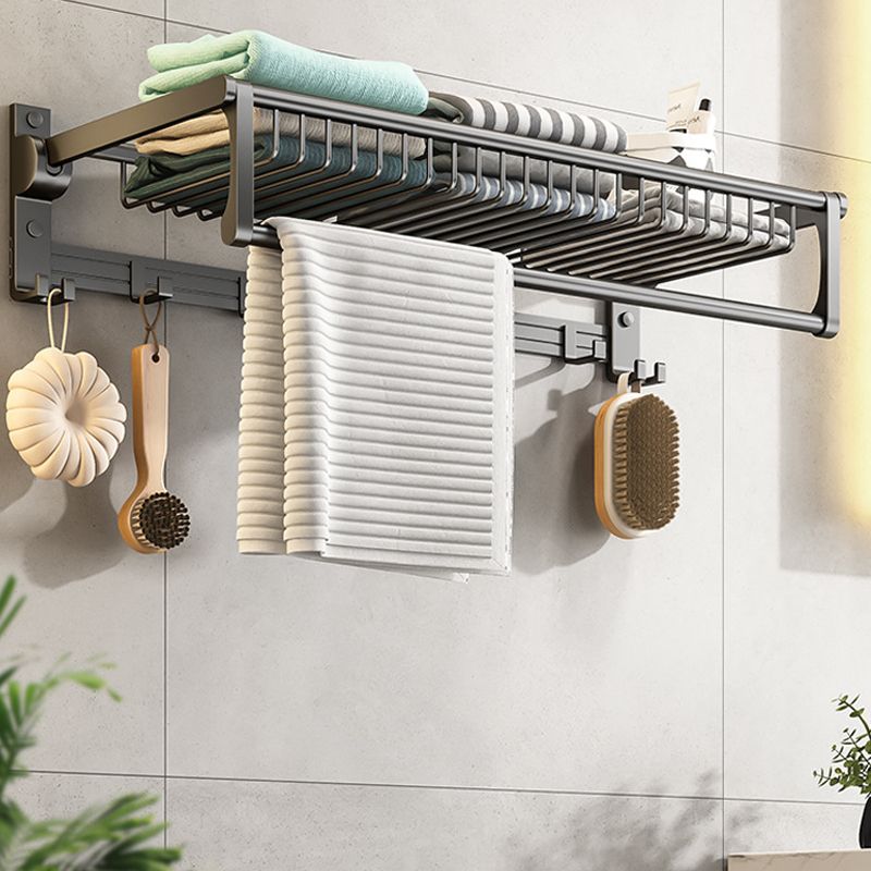 Avtoit | Gray bathroom accessories as a single piece or as a set with towel holder/bathroom shelf/robe hooks