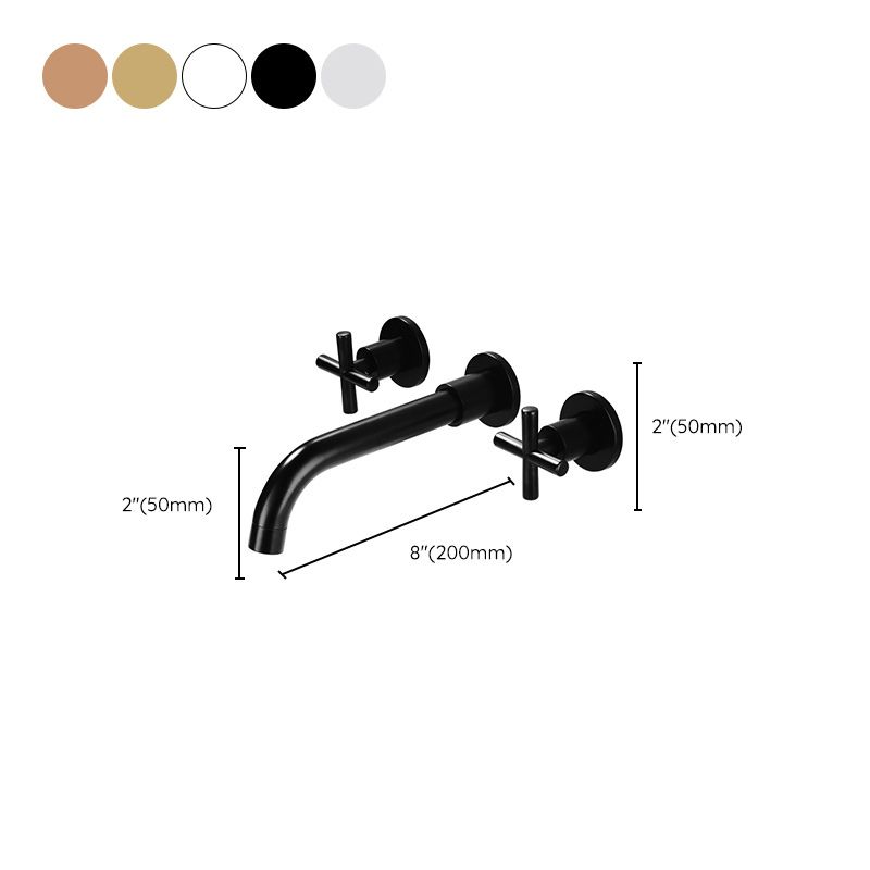 Avtoit | 3 holes faucet 2 cross handle wall-mounted faucet for the bathroom